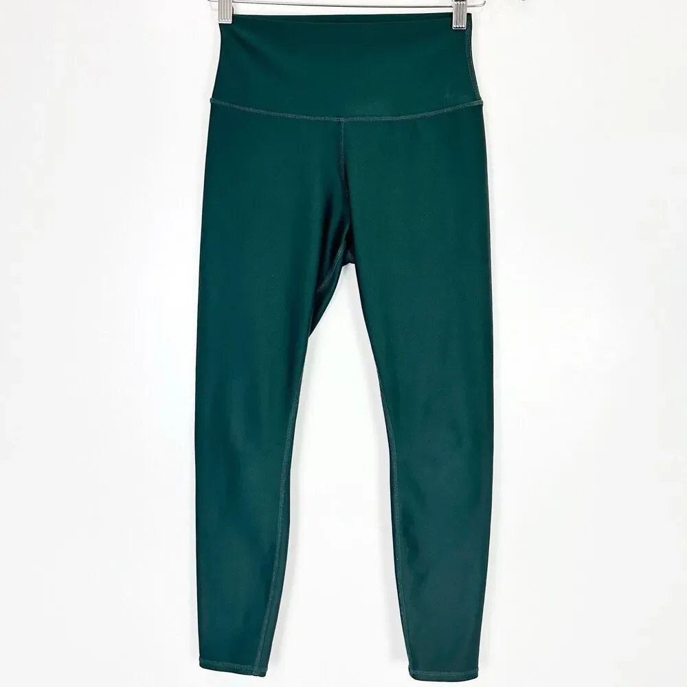Alo Yoga 7/8 High-Waist Airlift Leggings Green Size M Sculpting Pilates Princess